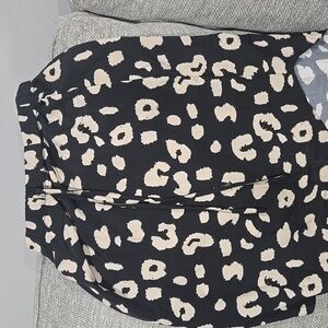 SHEIN Black and Cream Patterned Skirt